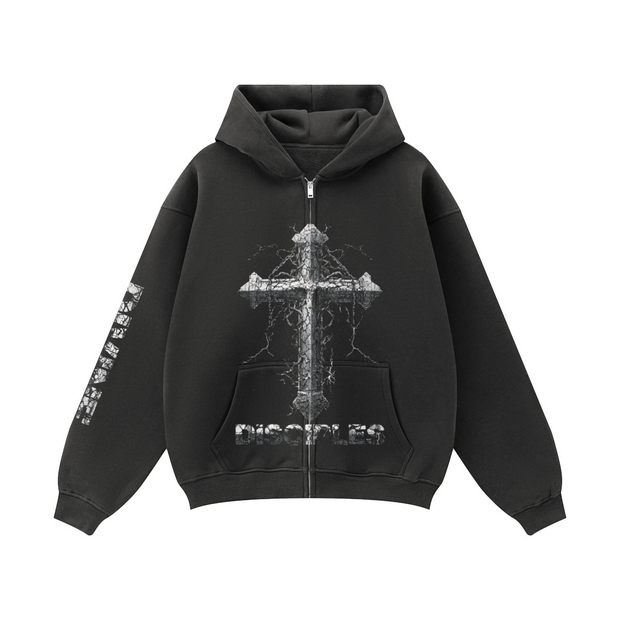 Holy Cross Zip-Up / Black