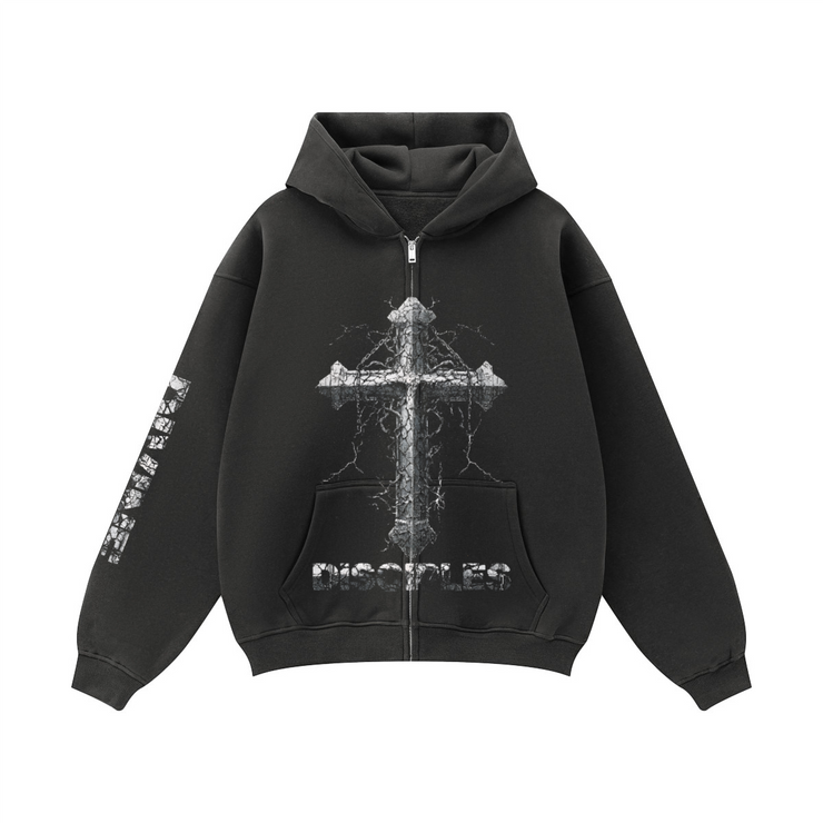 Holy Cross Zip-Up / Black