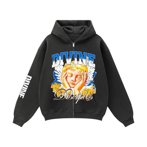 Divine Angel Zip-Up / Black